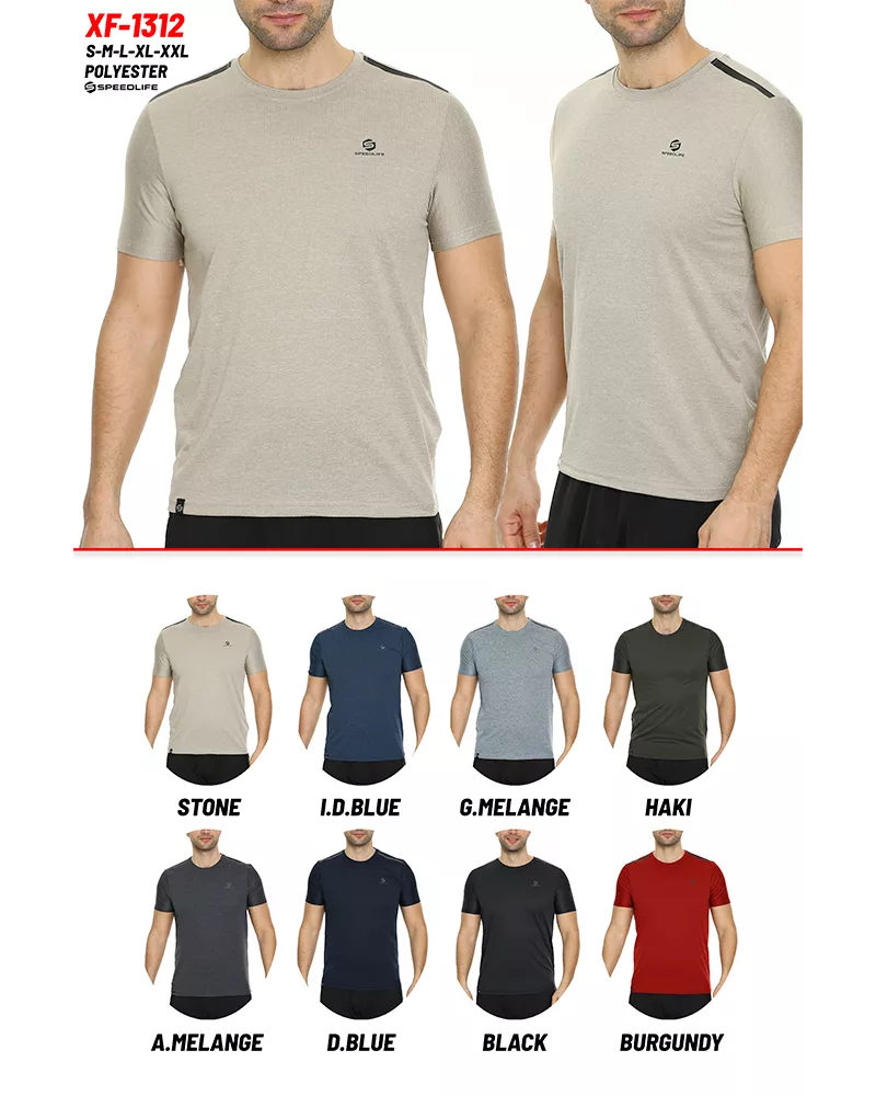 t-shirt à col rond en polyester