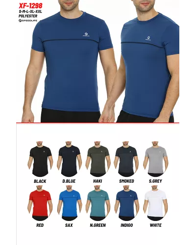 t-shirt à col rond en polyester