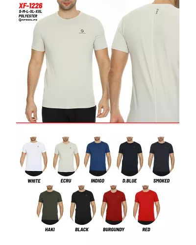 t-shirt à col rond en polyester