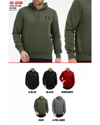 sweat shirt a capuche en coton