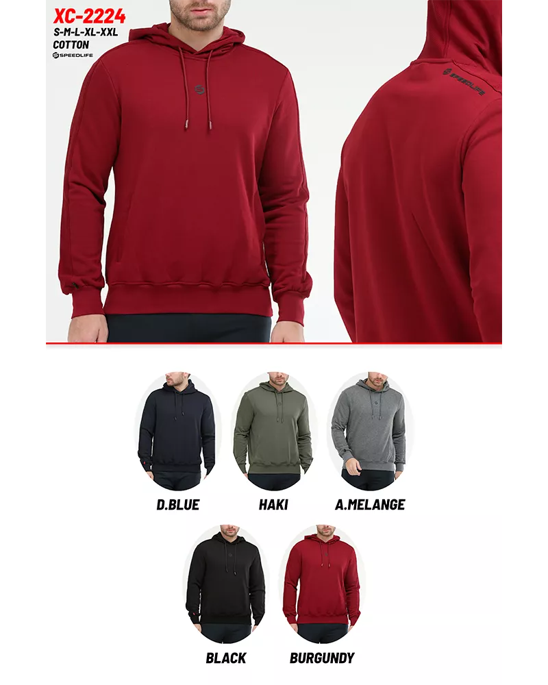 sweat shirt a capuche en coton